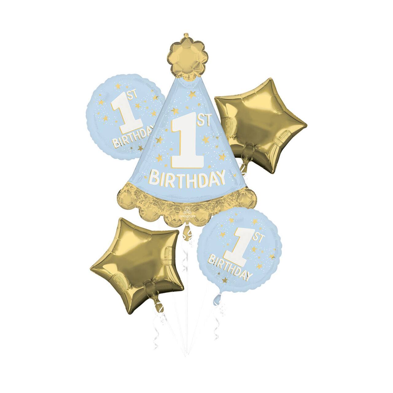 Little Mister One-derful Satin Foil Balloon Bouquet